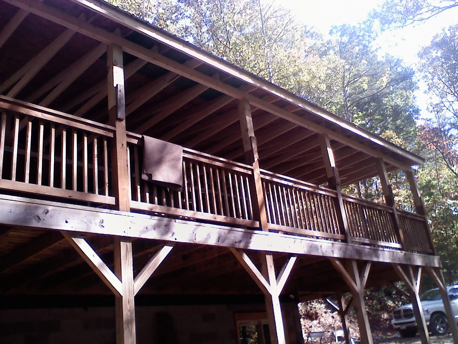 Timber framing under a new elevated porch and deck — Roof Leak Repair in Walterboro by Roofing Brothers